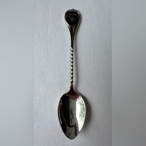 Sterling Silver Malaysia Souvenir Spoon Black Emblem
